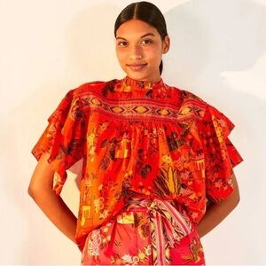 Farm Rio secret garden blouse